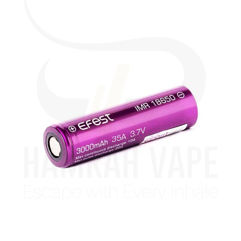 باتری 18650 ای‌فست 3000 میلی آمپر ساعت – EFEST 18650 RECHARGEABLE BATTERY 3000 MAH